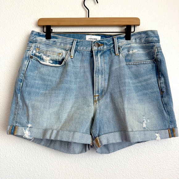Frame Denim Le Beau High-Rise Denim Shorts Size 30 - Picture 1 of 7